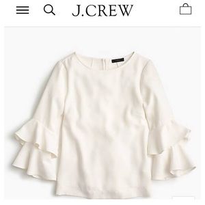 J.crew top bell-sleeve size 4, ivory